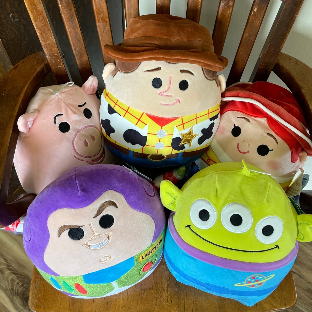 Disney TOY STORY Pixar Squishmallows Set Woody Jessie Buzz Hamm Alien LOT OF 5